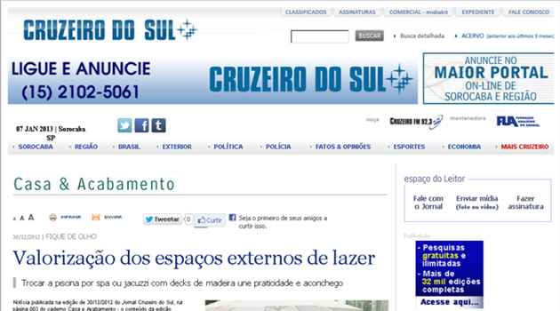 Jornal Cruzeiro do Sul – Dez 2012